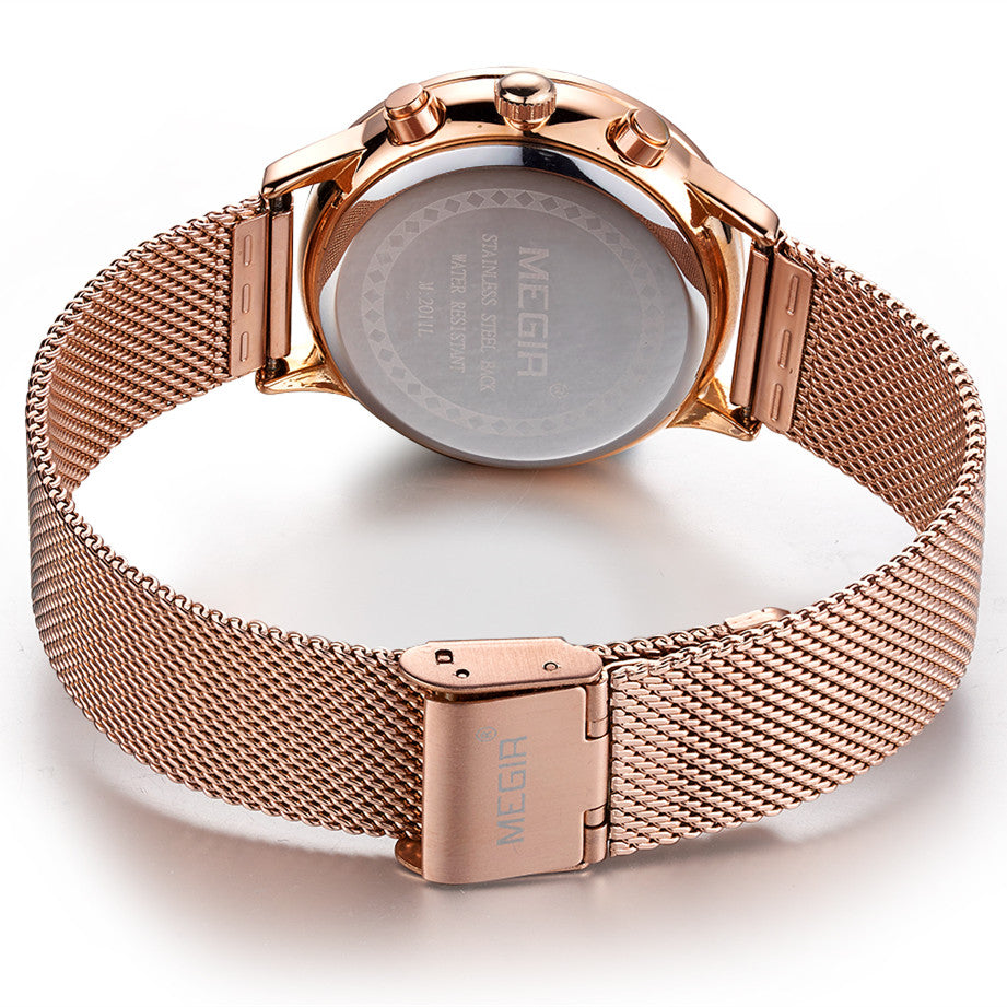 MEGIR Brand Luxury Women Watches Fashion Quartz Ladies Watch Sport Relogio Feminino Wristwatch Waterproof Dress Clock 2011-9