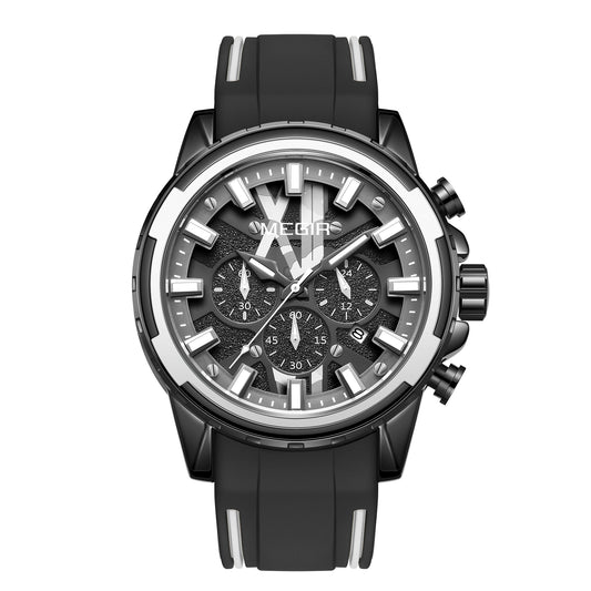 MEGIR New Sport Watch for Luxury Silicone Quartz Casual Wristwatch Waterproof Military Wrist Watch Man Clock Reloj Hombre 2133-10