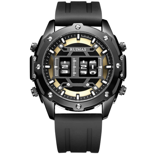 RUIMAS Mens Watches Roller Pointer Sports Quartz WristWatch Fashion  Luxury Silicone Strap Waterproof Relogio Masculino-10