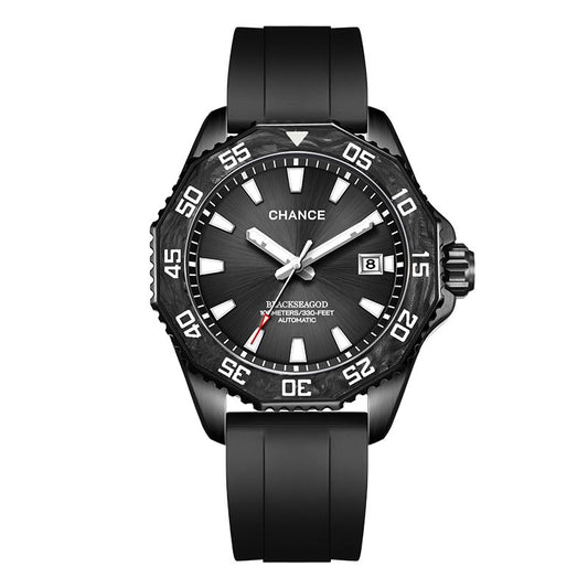 CHANCE Automatic Watches Stainless Steel Sapphire Glass Mechanical Wristwatch Waterproof Luminous  Clock with Auto Date Relogio Masculino-0