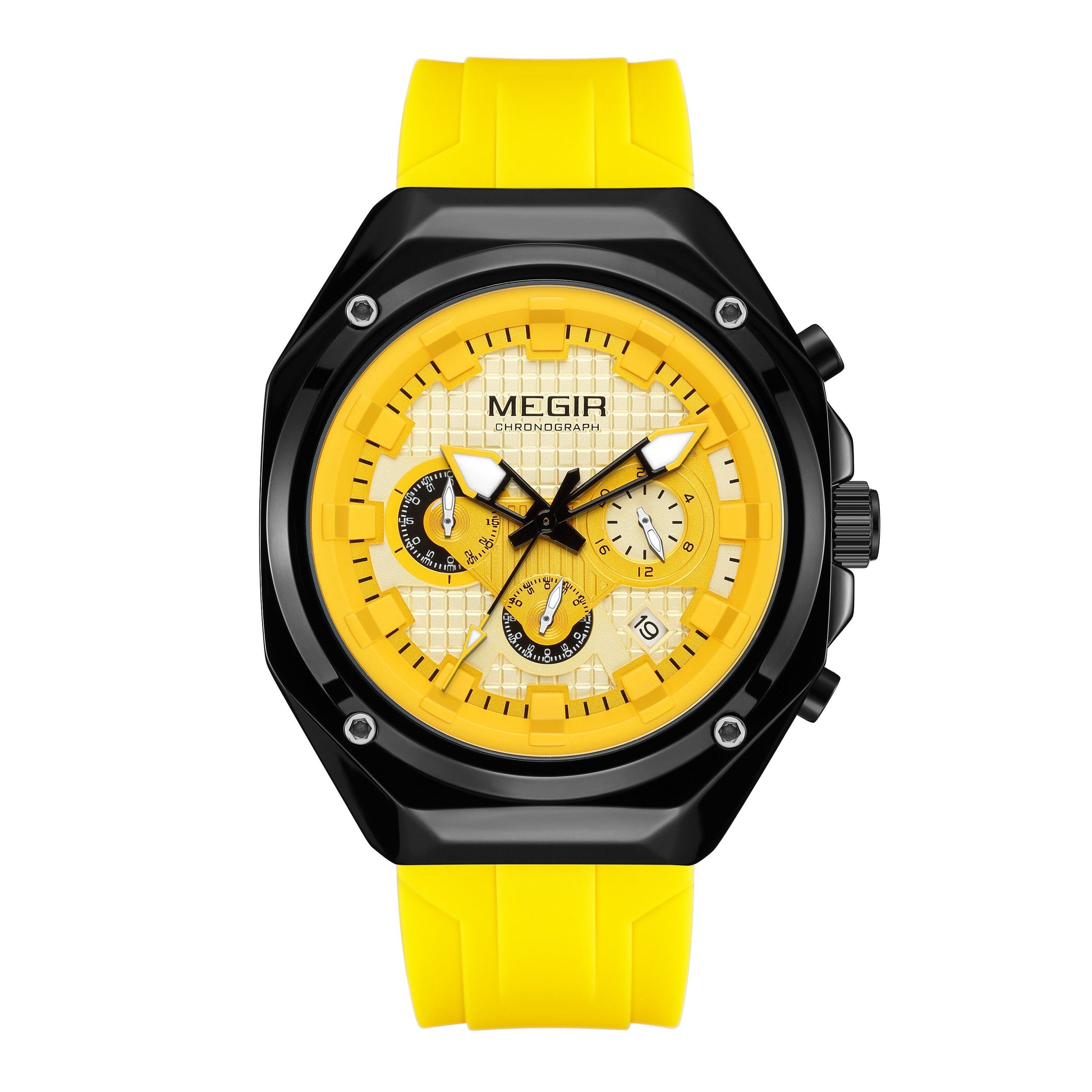 MEGIR Brand Men Quartz Watch Luxury Sport Wristwatches Waterproof Luminous 24 Hours Chronograph Clock Date Reloj Hombre 8118-14