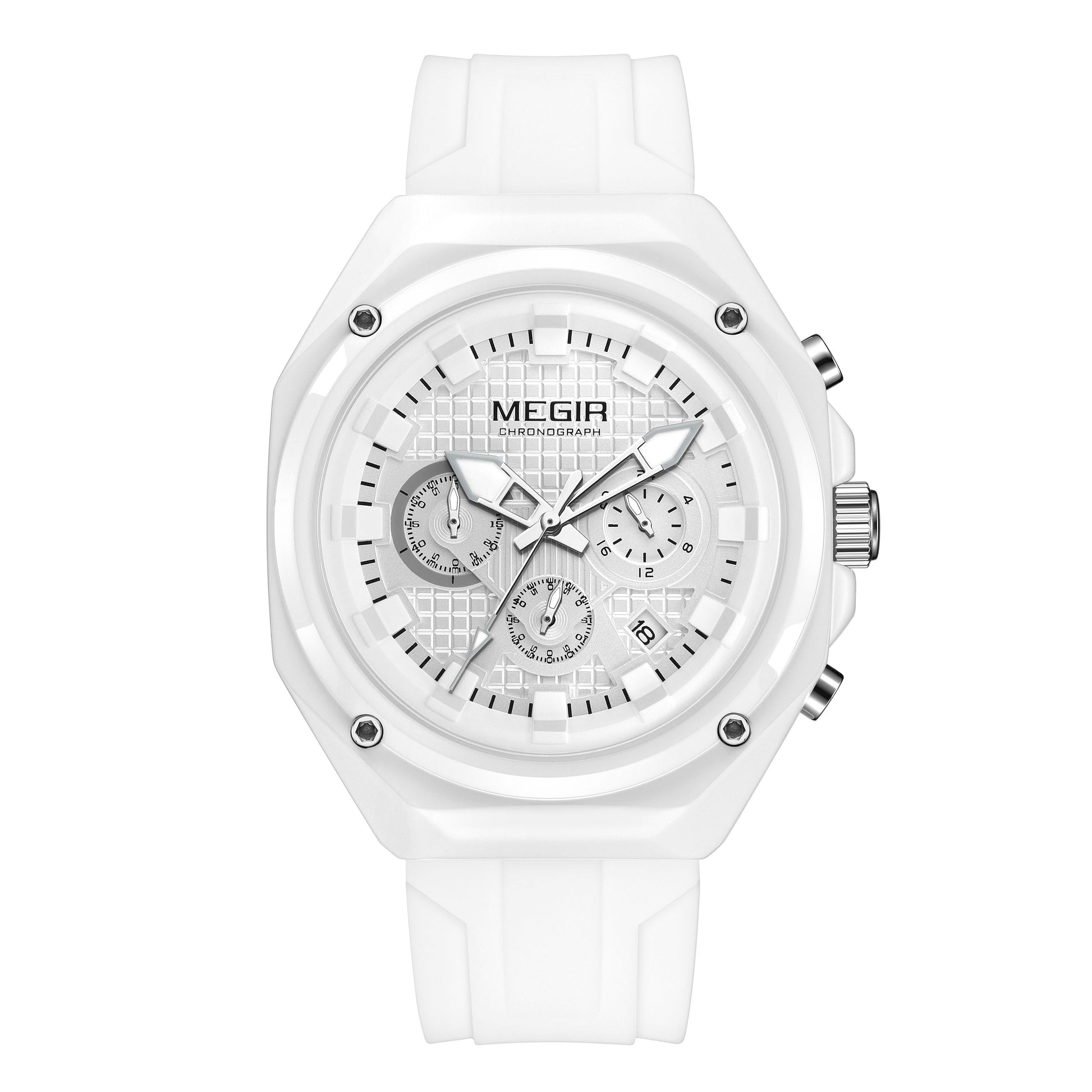 MEGIR Brand Men Quartz Watch Luxury Sport Wristwatches Waterproof Luminous 24 Hours Chronograph Clock Date Reloj Hombre 8118-16