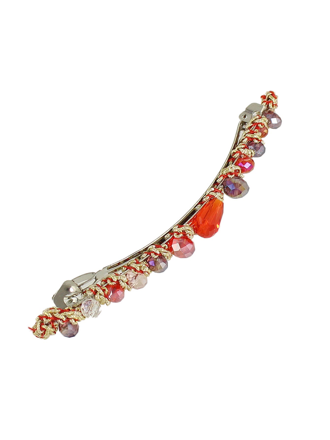 Luxury Handmade Colorful Acrylic Beads Hair Clips Barrette Girl Hair Accessories-2