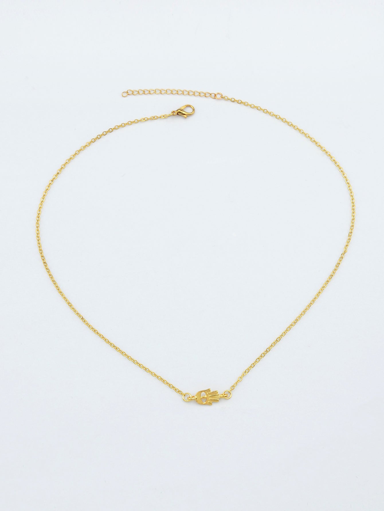 Minimalist Gold Silver Chain Hand Pendant Necklace Funny Gifts for Best Friends-2