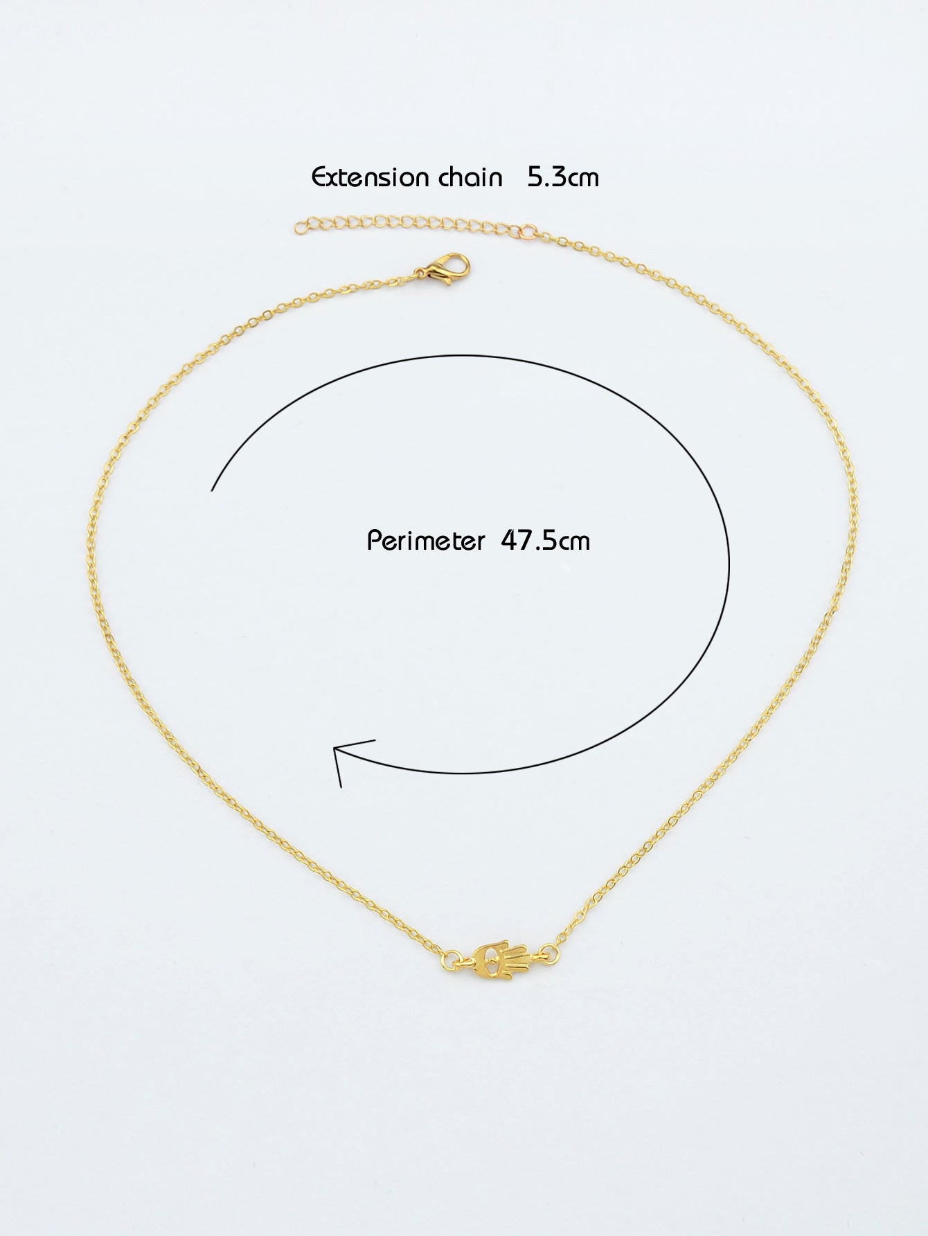Minimalist Gold Silver Chain Hand Pendant Necklace Funny Gifts for Best Friends-4