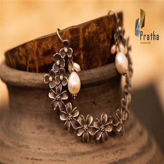 Ethnic Silver Danglers-0