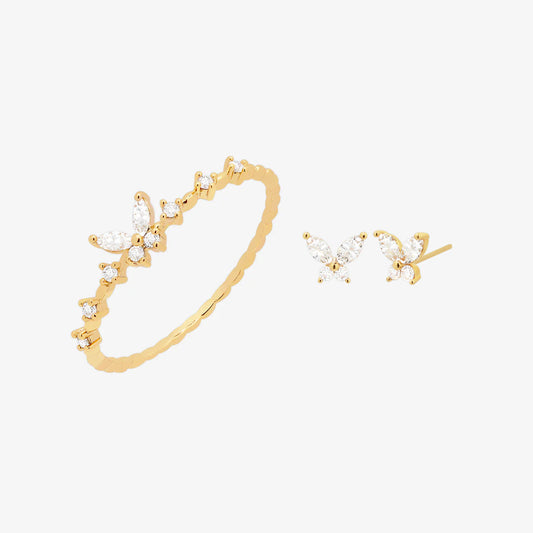 Butterfly Set In Gold-0