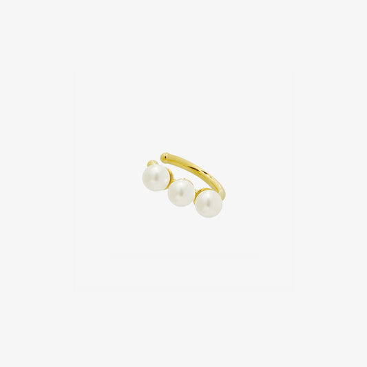 Triple Pearls Ear Cuff-0