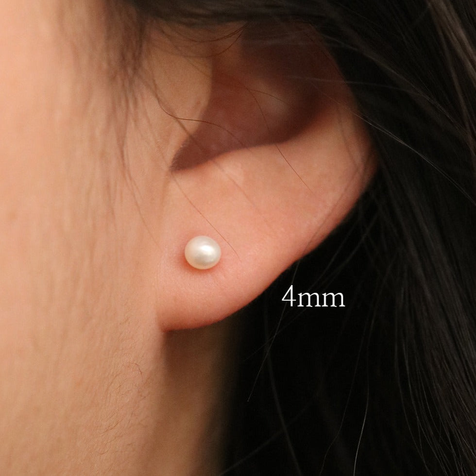 Fresh water pearl earrings (3 sizes)-4