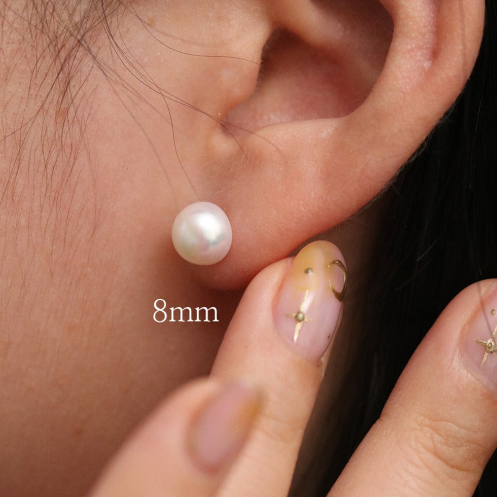 Fresh water pearl earrings (3 sizes)-2