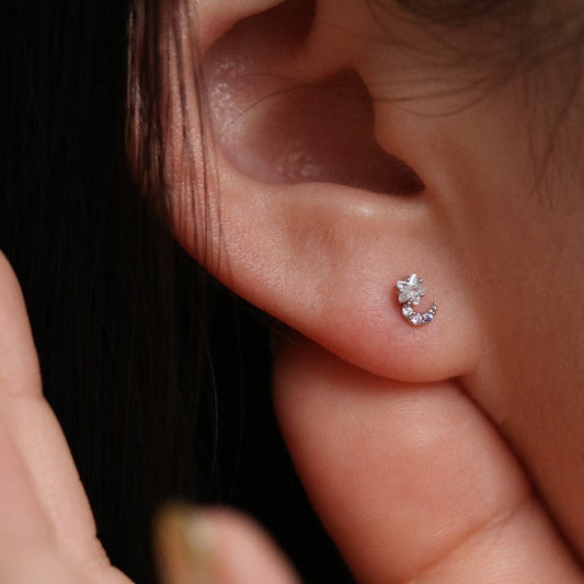 Tiny moon earrings-0