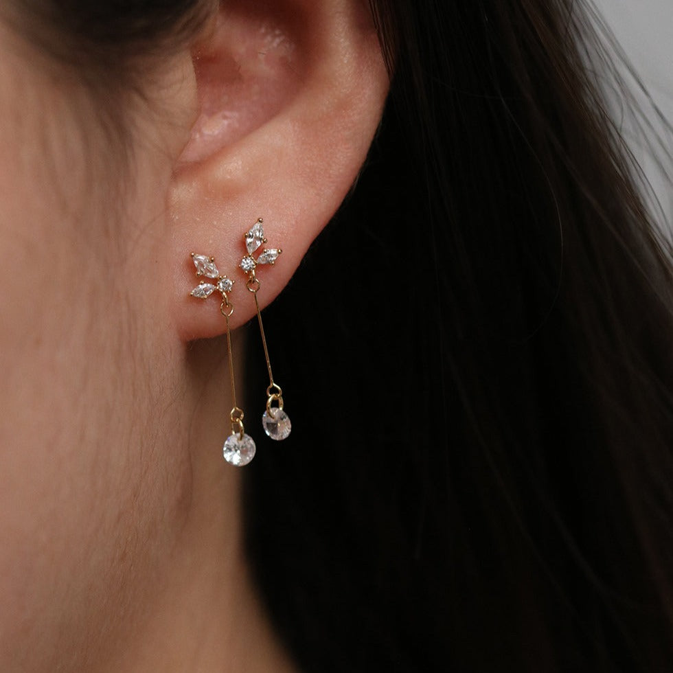 Cubic wing drop earrings-3