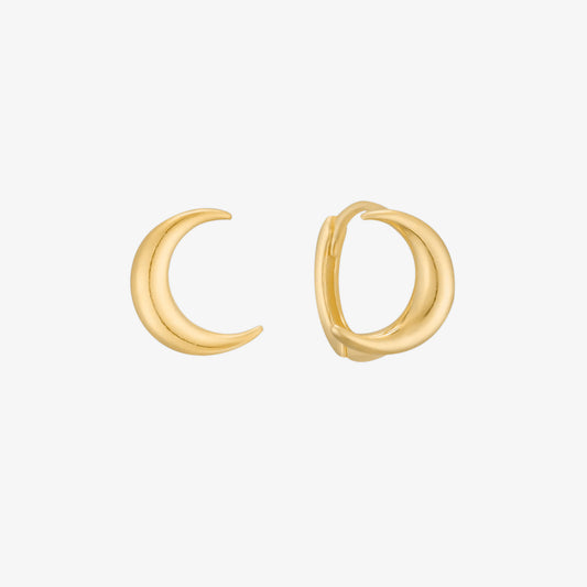 Crescent huggie earrings-0