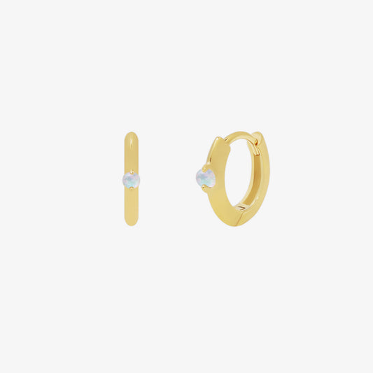 Opal Bold Huggie Earring-0