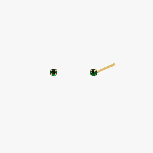 Green onyx 3mm studs-0