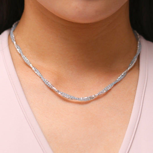 Aquamarine Layered Necklace-0