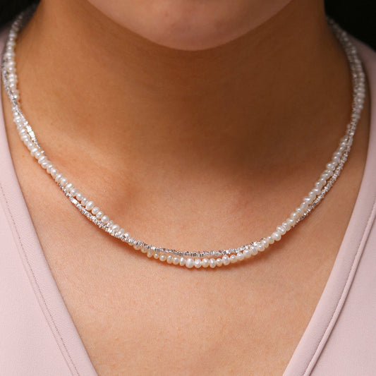 Pearl layered necklace-0