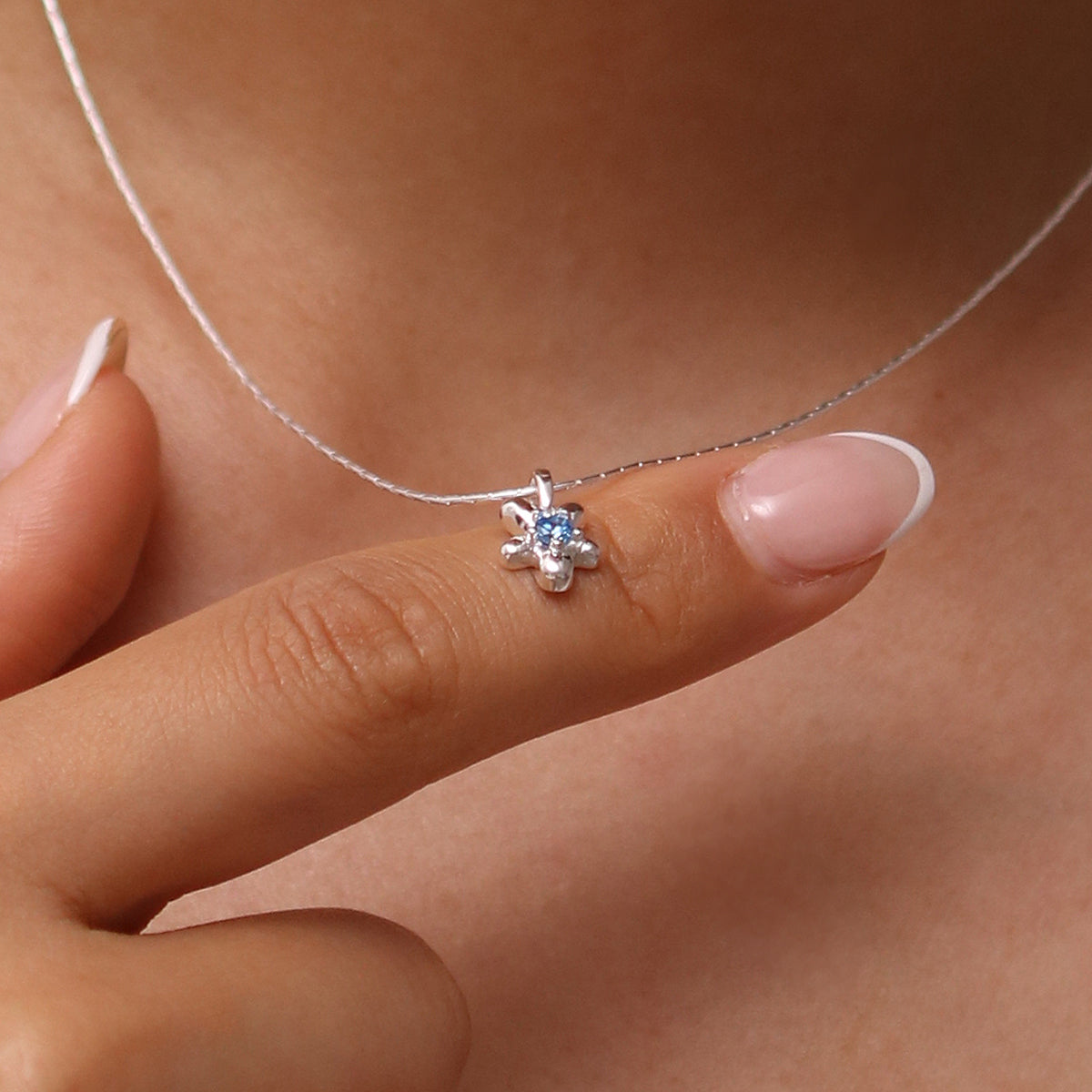 Blue star pendant necklace-1