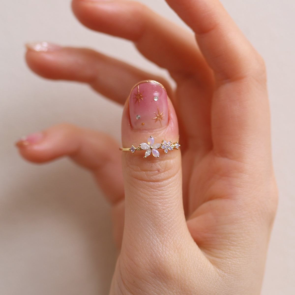 Moonstone Blossom Duo Ring-1