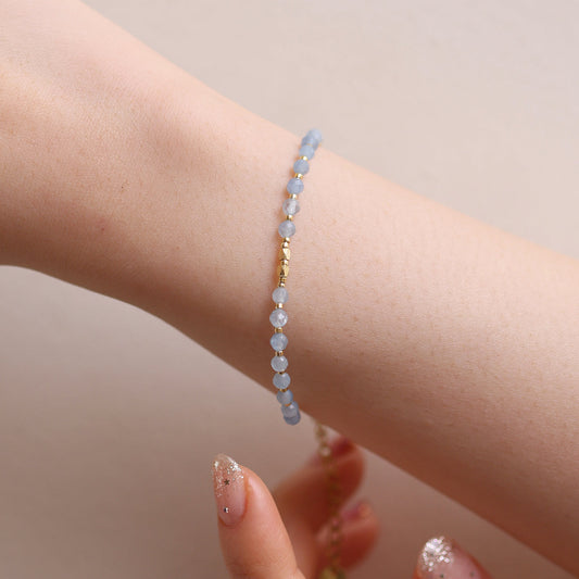 Blue topaz beaded bracelet-0
