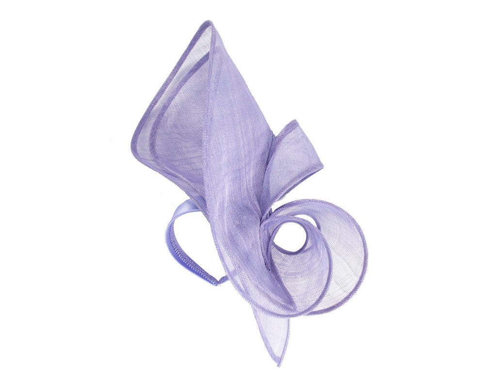Large violet sinamay fascinator by Max Alexander-1