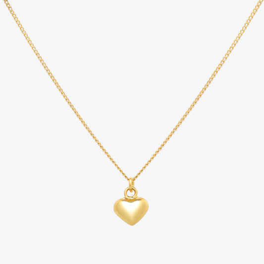 Filled heart pendant necklace-0