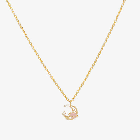 Moon cubic necklace-0