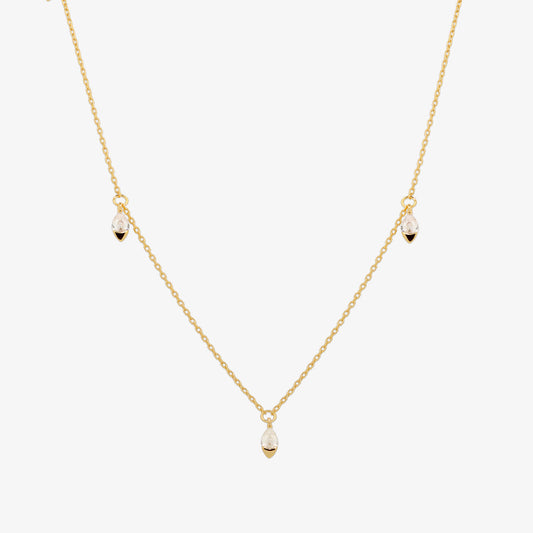 Dangle tear necklace-0