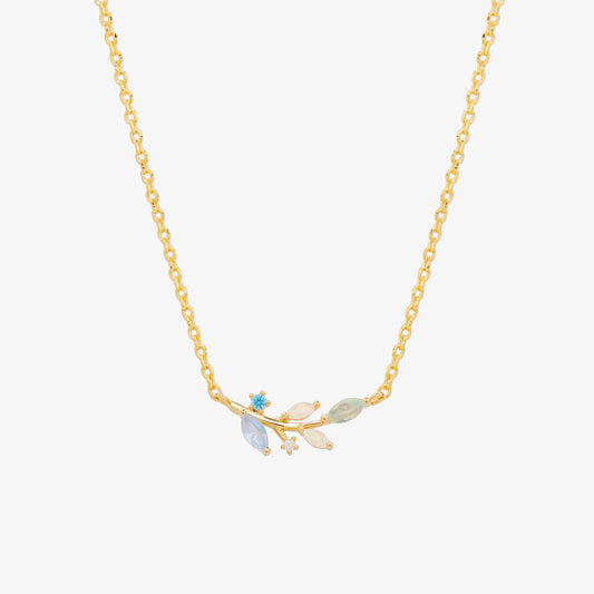 Moonstone vine necklace-0