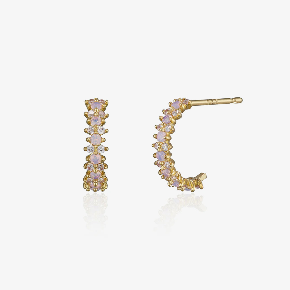 Snowflake semi-hoop earrings-0