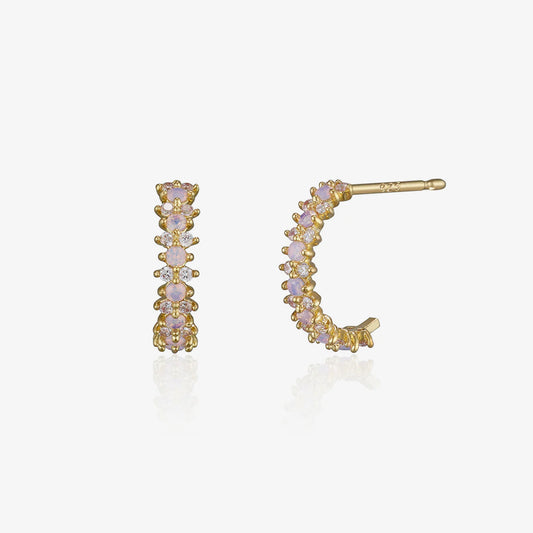 Snowflake semi-hoop earrings-0
