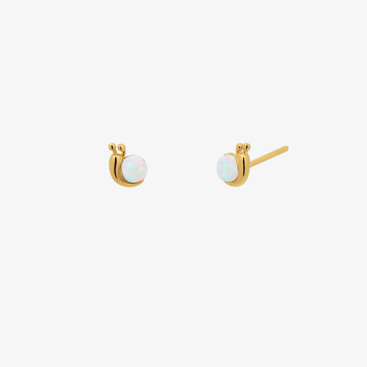 Opal snail earrings-0