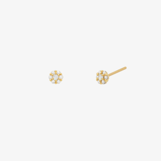 Tiny Flower Sparkle Earrings-0