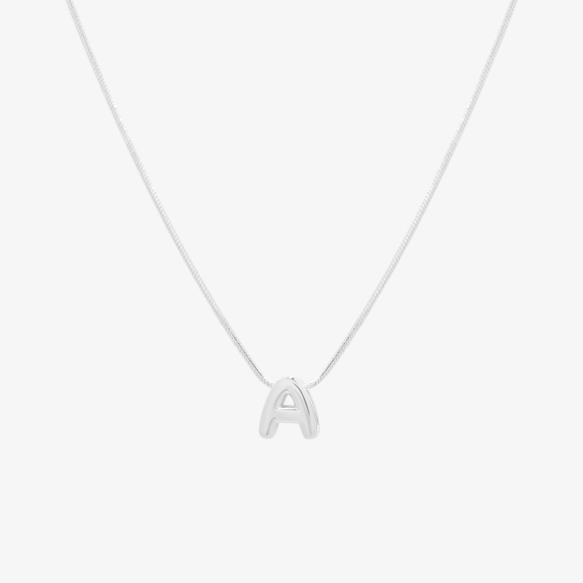 Bubble Initial Pendant Necklace (50cm)-26