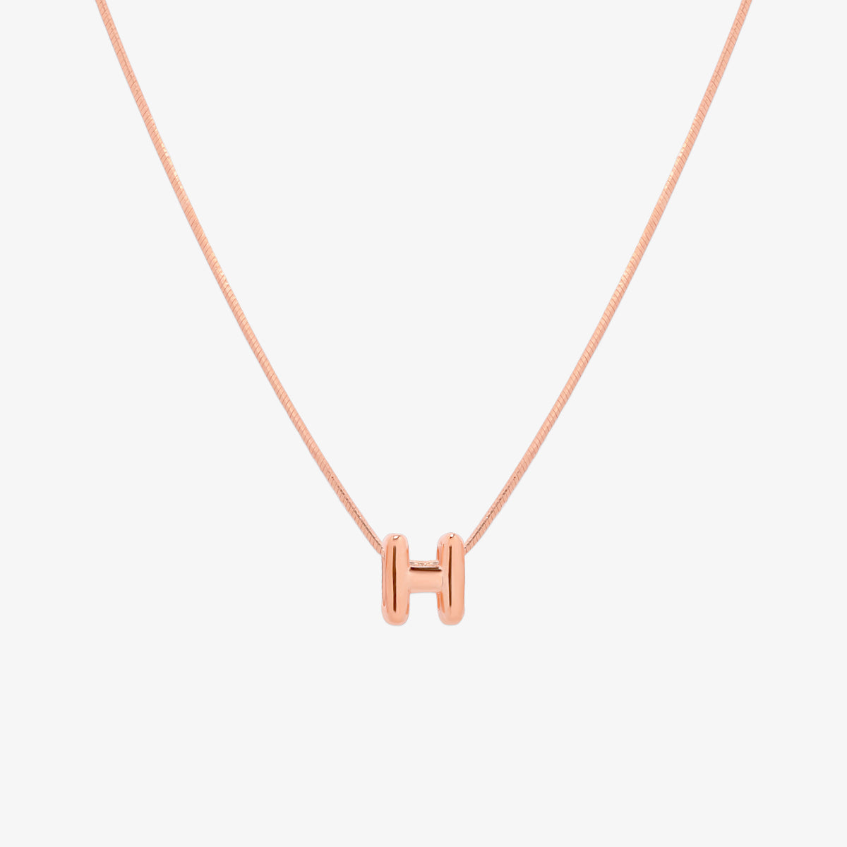 Bubble Initial Pendant Necklace (50cm)-59