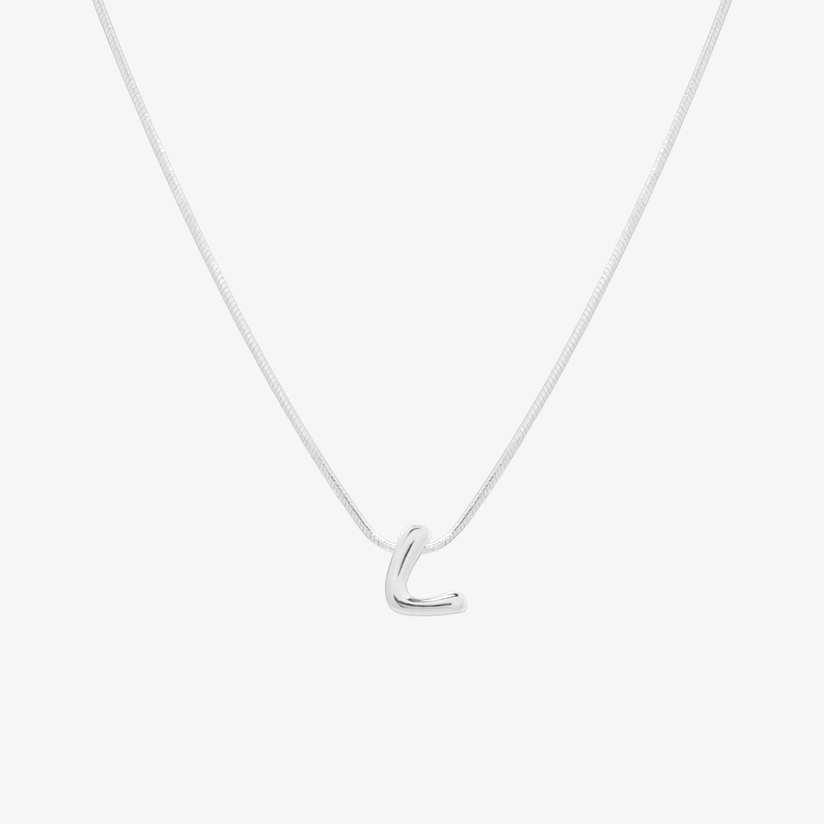 Bubble Initial Pendant Necklace (50cm)-37