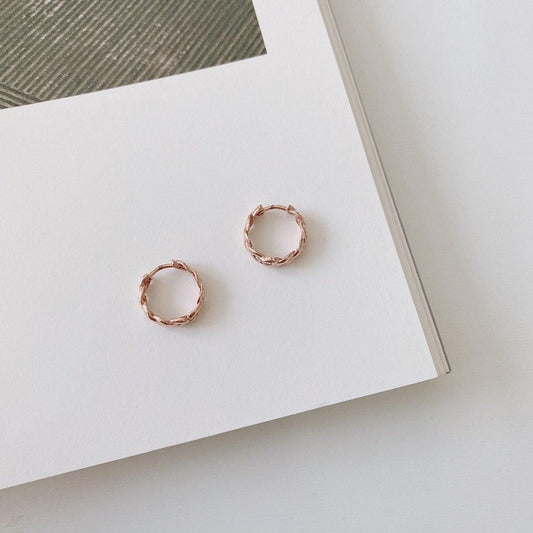 15mm knot huggie earrings (pair)-0