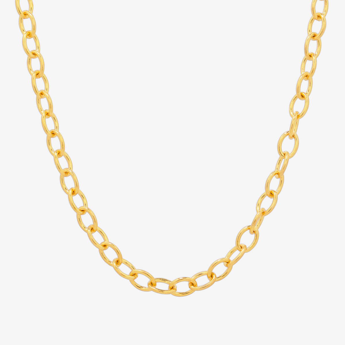 Medium oval chain necklace-0