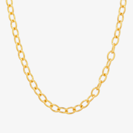 Medium oval chain necklace-0