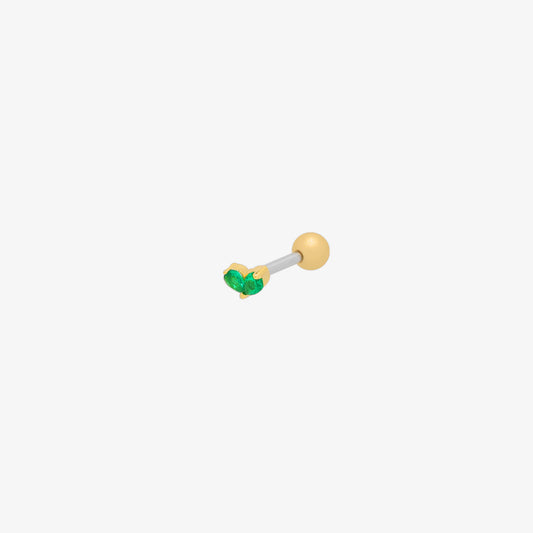 Tiny green leaf piercing-0