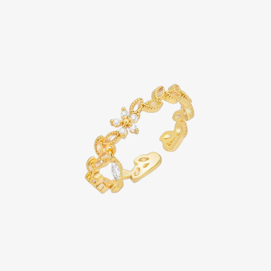 Flower dangle vine ring-0