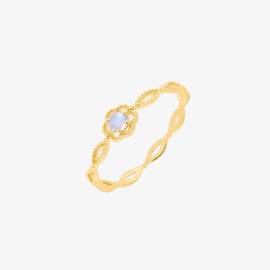 Moonstone rose ring-0