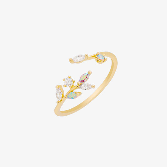 Smoky topaz vine ring-0