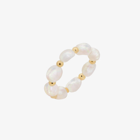 Freshwater pearl stretched ring-0