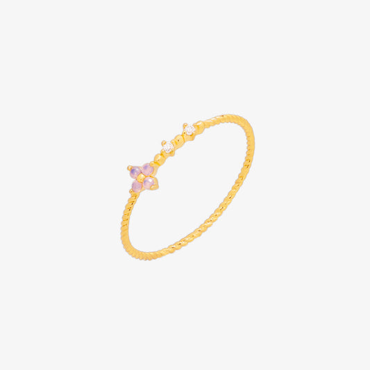 Moonstone Flower Ring-0